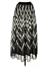 NY Collection 100% Polyester Chevron-herringbone Silver Casual Skirt Size M - photo 1