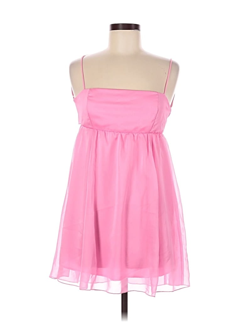 Pre-owned Lucy In The Sky Sleeveless Top Pink Strapless Neckline Tops
