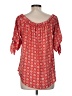 Renee C. 100% Polyester Red 3/4 Sleeve Blouse Size M - photo 2