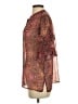 Johnny Was Paisley Brown Short Sleeve Blouse Size S - photo 5