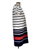 MICHAEL Michael Kors Stripes Blue Casual Dress Size L - photo 4