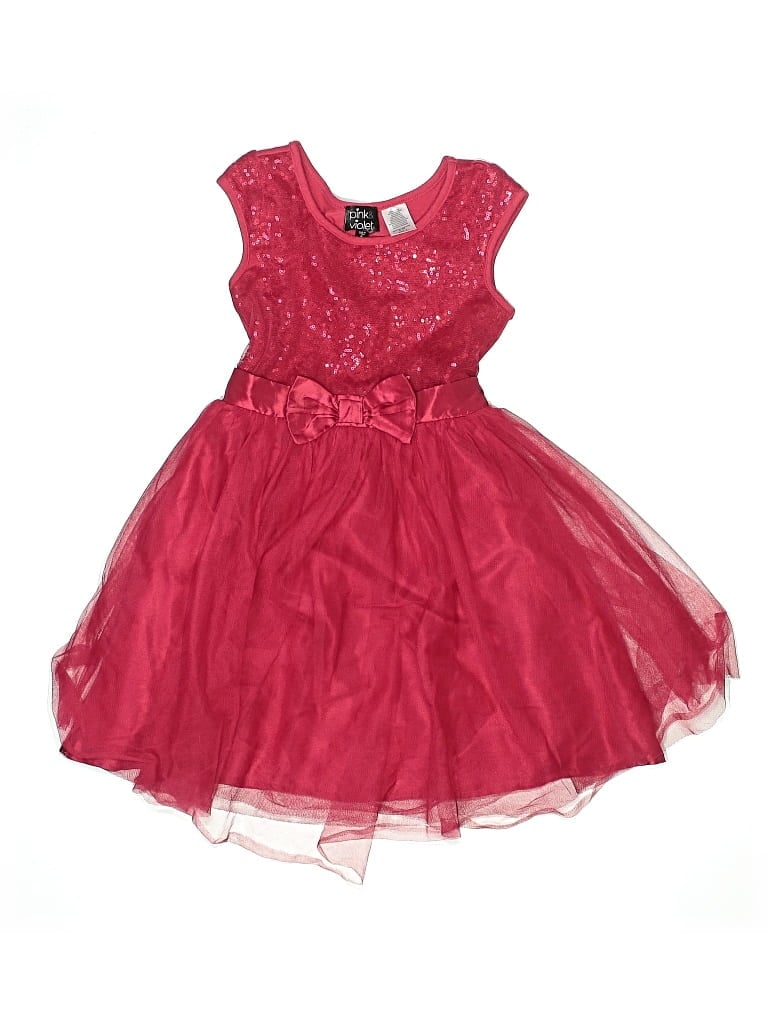 Pre-owned Pink & Violet Kids' Dress In Red