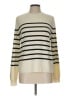 MNG Stripes Ivory Pullover Sweater Size L - photo 1