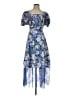 Rachel Parcell 100% Polyester Paisley Blue Cocktail Dress Size 4 - photo 1