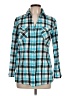 Cato Plaid Teal Long Sleeve Button-Down Shirt Size L - photo 1