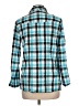 Cato Plaid Teal Long Sleeve Button-Down Shirt Size L - photo 2