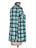 Cato Plaid Teal Long Sleeve Button-Down Shirt Size L - photo 4