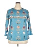 Unbranded Blue 3/4 Sleeve T-Shirt Size 2X - photo 1