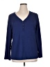 Mario Serrani Blue Long Sleeve Blouse Size XL - photo 1