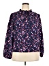 J.Crew Factory Store 100% Polyester Blue Long Sleeve Blouse Size XXL - photo 1