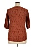 New & Next Brown 3/4 Sleeve Blouse Size XL - photo 2