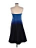 Halston Heritage 100% Polyester Color Block Ombre Blue Cocktail Dress Size 8 - photo 2