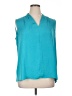 Worthington 100% Polyester Teal Sleeveless Blouse Size XL - photo 1