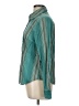 Ann Taylor LOFT 100% Cotton Stripes Teal Long Sleeve Blouse Size 12 - photo 5