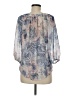 AB Studio 100% Polyester Blue 3/4 Sleeve Blouse Size M - photo 2