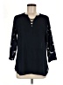 Van Heusen Black 3/4 Sleeve Blouse Size M - photo 1