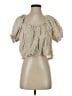 Tuckernuck 100% Linen Tan Short Sleeve Blouse Size S - photo 1