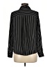 Who What Wear 100% Polyester Stripes Black Long Sleeve Blouse Size M - photo 2