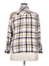 Maurices 100% Rayon Plaid Ivory 3/4 Sleeve Button-Down Shirt Size 20 (2) - photo 2