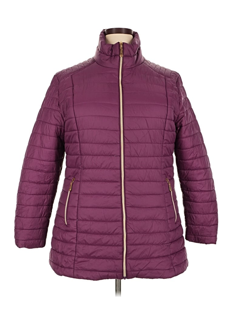Pre-owned White Mark Coat In Purple
