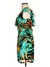 Bisou Bisou 100% Polyester Tropical Green Cocktail Dress Size 4 - photo 5