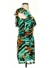 Bisou Bisou 100% Polyester Tropical Green Cocktail Dress Size 4 - photo 4