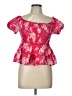 Coco + Jaimeson Pink Short Sleeve Blouse Size L - photo 1