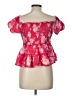 Coco + Jaimeson Pink Short Sleeve Blouse Size L - photo 2