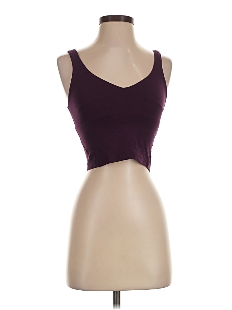Pre-owned Active Tank Top Burgundy Strapless Neckline Tops