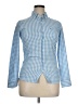 Johnnie-O Checkered-gingham Blue Long Sleeve Button-Down Shirt Size 14 - photo 1