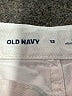 Old Navy 100% Cotton Solid Ivory Denim Shorts Size 12 - photo 3