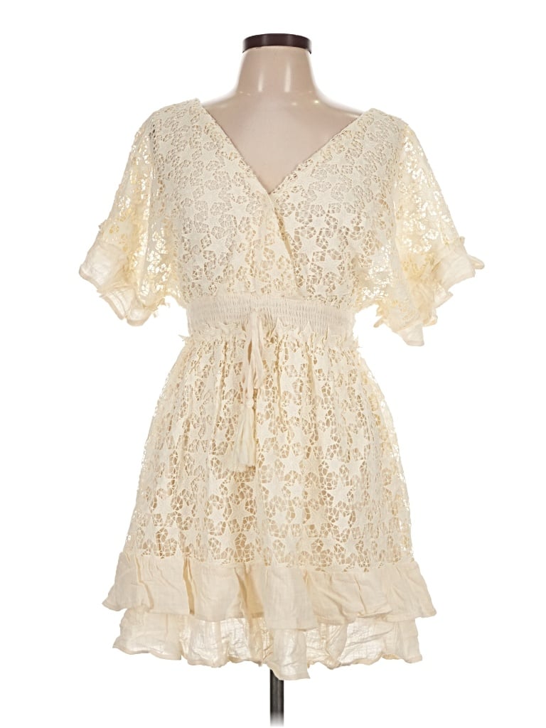 Pre-owned J.nna Cocktail Dress In Ivory