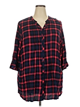 Catherines 3/4 Sleeve Button-Down Shirt (view 1)