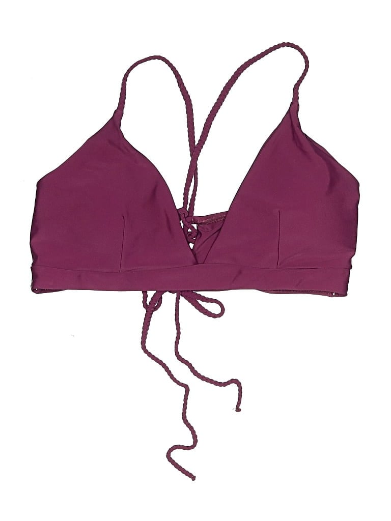 Pre-owned Assorted Brands Swimsuit Top Burgundy Swimwear