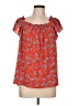 CeCe Red Short Sleeve Blouse Size L - photo 1