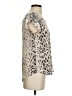 Joie Animal Print Ivory Short Sleeve Blouse Size S - photo 4