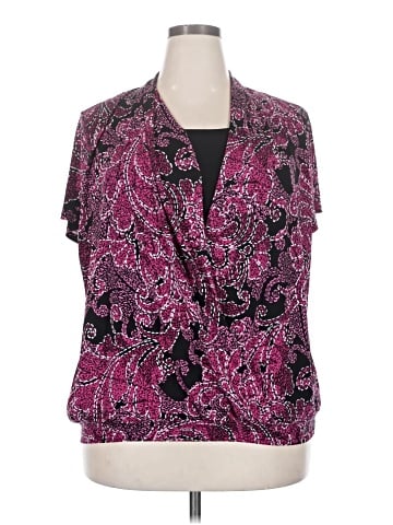 Roz & Ali Short Sleeve Blouse (view 1)