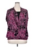 Roz & Ali Pink Short Sleeve Blouse Size 2X - photo 1
