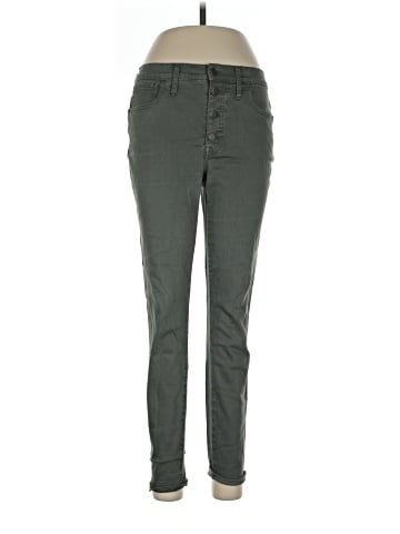 Madewell 9" Mid-Rise Skinny Jeans: Garment-Dyed Button-Front Edition (view 1)