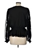 Express 100% Polyester Black Long Sleeve Blouse Size L - photo 2