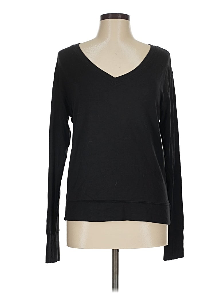 Pre-owned Athleta Long Sleeve T-shirt In Black