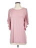 Acting Pro Solid Pink Short Sleeve Top Size S - photo 1