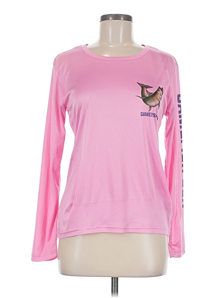 Pre-owned Assorted Brands Long Sleeve T-shirt In Pink