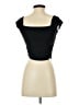 Reformation Black Short Sleeve Top Size S - photo 2