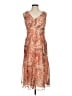 Kasper 100% Polyester Paisley Tan Cocktail Dress Size 8 - photo 1
