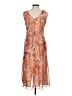 Kasper 100% Polyester Paisley Tan Cocktail Dress Size 8 - photo 2