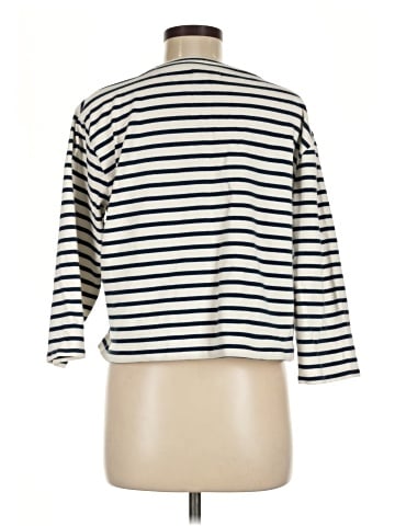 Madewell Long-Sleeve Crop Tee in Linden Stripe (view 2)