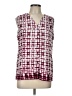 Crosby 100% Polyester Burgundy Sleeveless Blouse Size L - photo 1