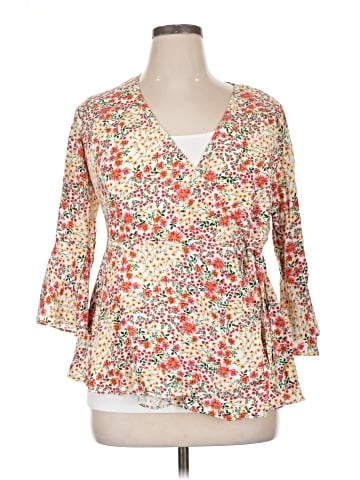 City Chic 3/4 Sleeve Blouse (view 1)