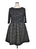 Taylor Chevron-herringbone Black Casual Dress Size 18 - photo 1